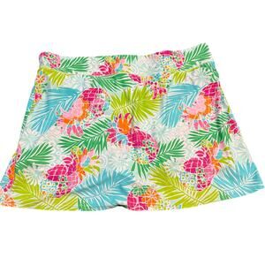 Southwind Apparel Court Skorts, Pineapple Palm Print, UPF 50+, Plus Size 2XL